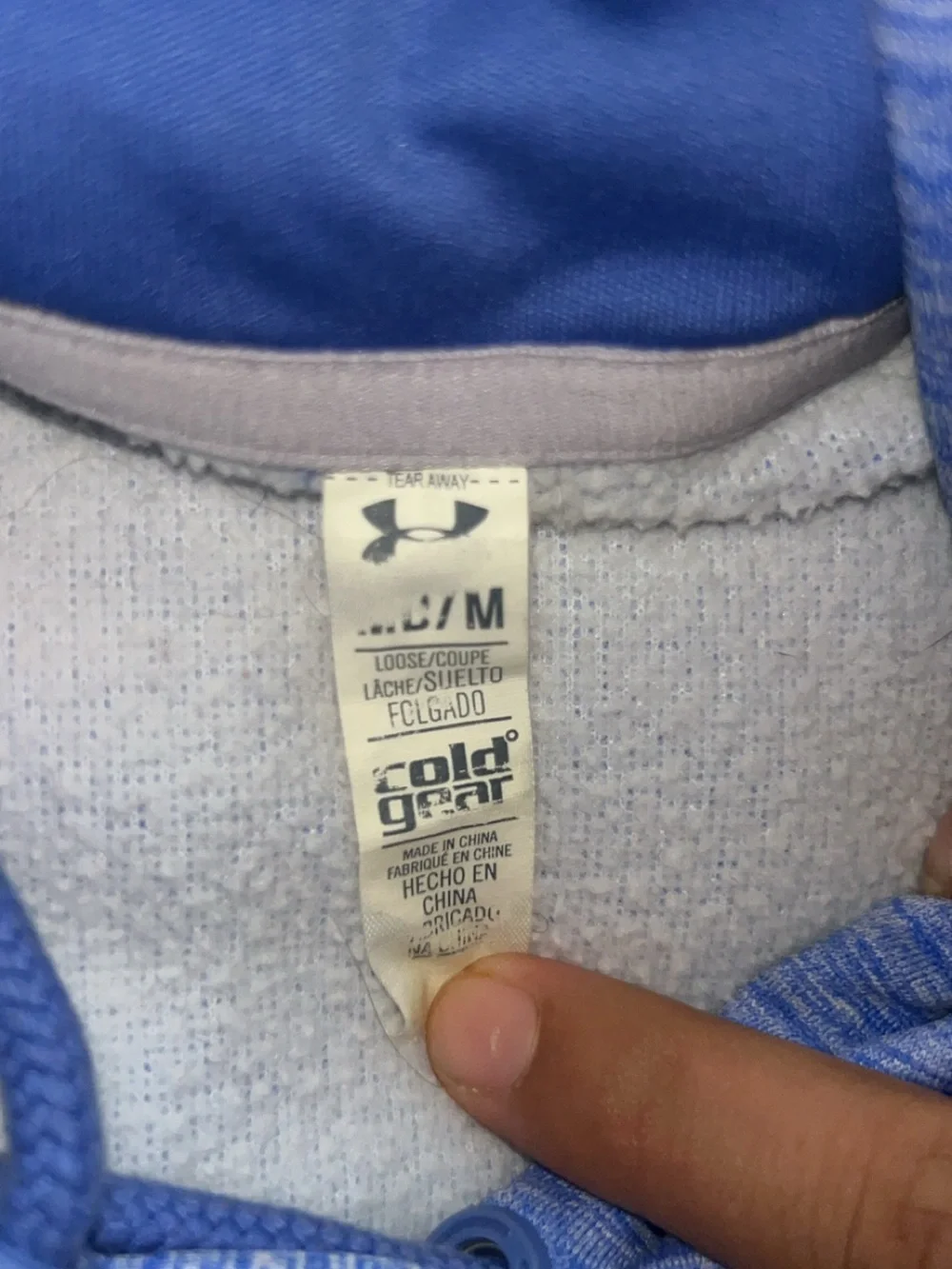 Under Armour Royal Blue Hoodie with Gray Trim
